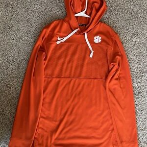 Nike Orange Pullover Hoodie with Black Swoosh